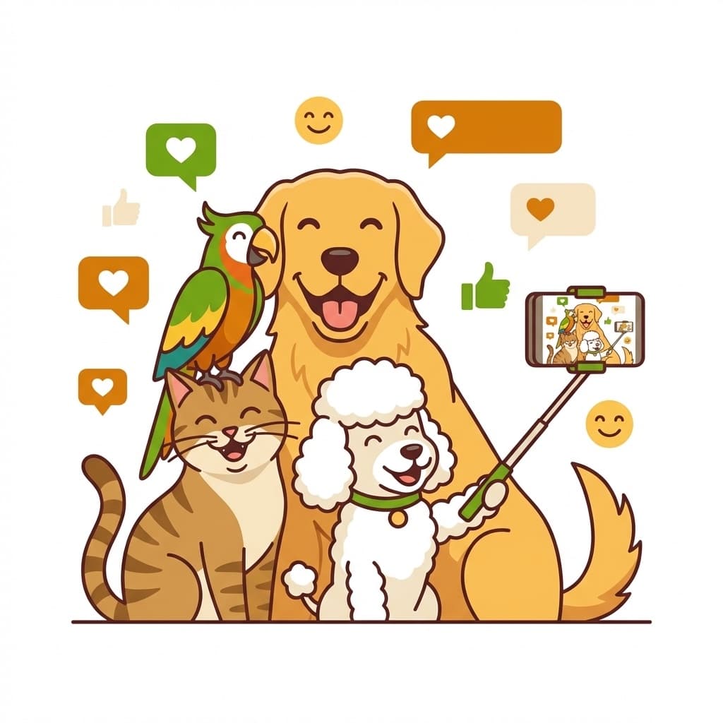 Mascotas felices compartiendo en Mascotify